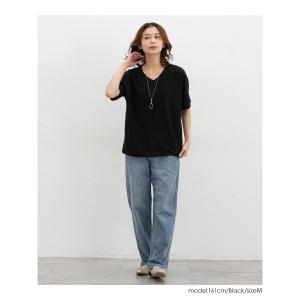 トップス カットソー 半袖 ハニさら 接触冷感...の詳細画像4