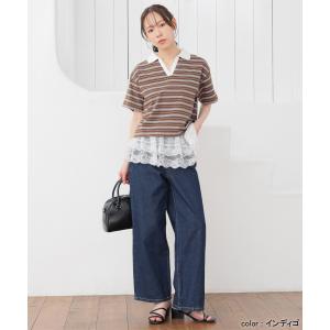 ボトムス パンツ デニム コットン 綿 大きい...の詳細画像3