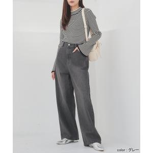 ボトムス パンツ デニム コットン 綿 大きい...の詳細画像5