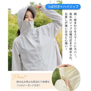 トップス パーカー ラッシュガード 長袖 ハニ...の詳細画像5