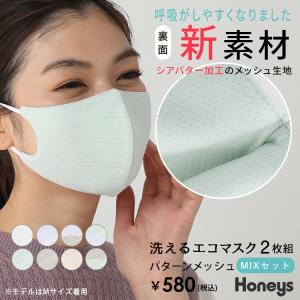 【SOLD OUT】洗えるエコマスク２枚組（パターンメッシュ）