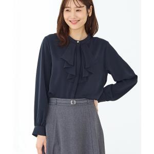 トップス ブラウス 長袖 大きいサイズ オフィ...の詳細画像5