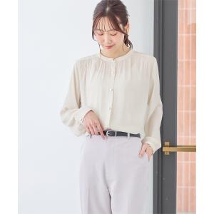 トップス ブラウス 長袖 大きいサイズ オフィ...の詳細画像3