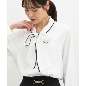 トップス ブラウス 長袖 大きいサイズ オフィ...の詳細画像2