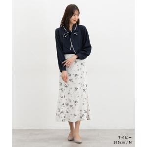 トップス ブラウス 長袖 大きいサイズ オフィ...の詳細画像3