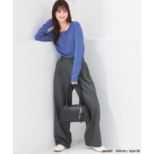 トップス カットソー 長袖 ヘンリーネック ス...の詳細画像2