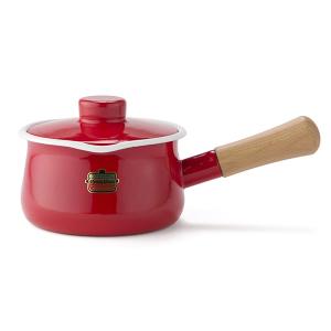 ホーロー 琺瑯 ほうろう  片手鍋 富士ホーロー ハニーウェアソリッド 15cmミルクパン ホーロー鍋 小鍋 離乳食 シンプル 白 赤 緑 安心のメーカー直販