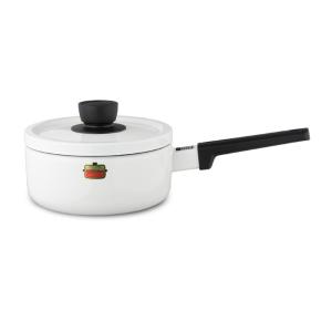 ホーロー 安心のメーカー直販 琺瑯 ほうろう  富士ホーロー ハニーウェア 18cm ソースパン ソリッド IH対応 ih 200V 調理器具 片手鍋 琺瑯鍋 ホーロー鍋