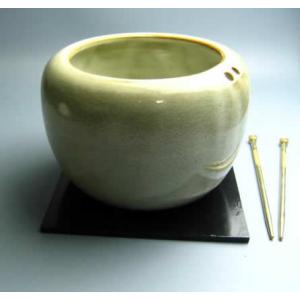 かすみ野・火鉢　Ｌ　（ワラ炭・竹炭・火箸・敷板付）