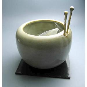 かすみ野・火鉢　S　（ワラ炭・竹炭・火箸・敷板付）