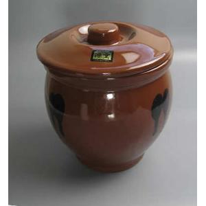 在庫・未使用品】常滑焼 久松 かめ 丸壺蓋付 10号 18.0L : 厨房機器