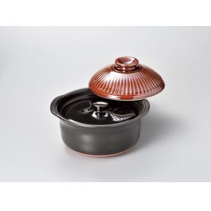 菊花　飴　アメ　ごはん鍋　炊飯　土鍋　3合用【万古焼】銀峯　　銀峯陶器 菊花 ごはん土鍋 3合炊き ...