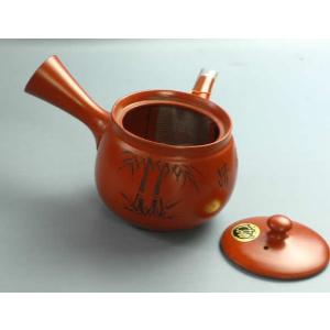 朱泥急須 即納 茶こし網付き 松 TC-9502 急須 陶器 茶器 ティーポット