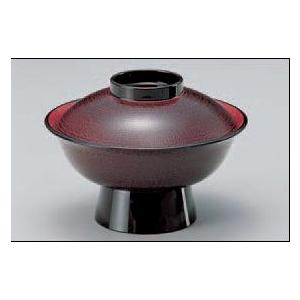 6寸大名椀　溜刷毛目内朱【越前漆器】781-8-932