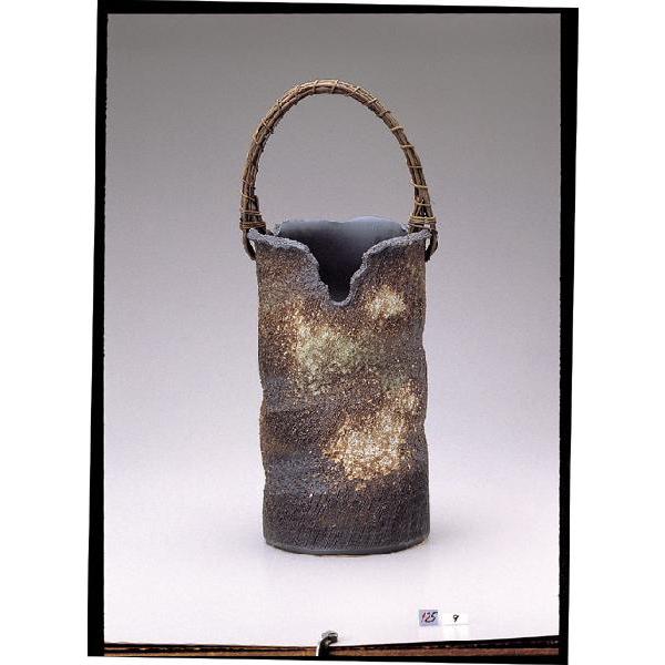 【送料無料！】あく窯変つる付き傘立て18900円