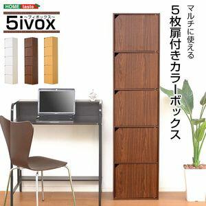 A4サイズ収納OK！扉付きカラーボックス【-5ivox-フィボックス】[03]