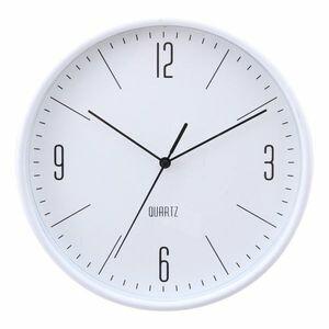 掛時計 ホーン Φ25cm WH ホワイト （入数：3点）[09]｜honkeya