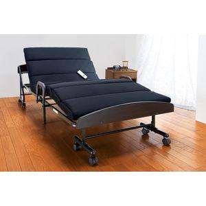 山善（YAMAZEN） ベッド 電動リクライニングベッド 手すり付き