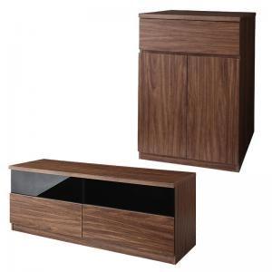 シンプルモダンリビングシリーズ【nux】ヌクス　Iセット【キャビネット×テレビボード】 [00]