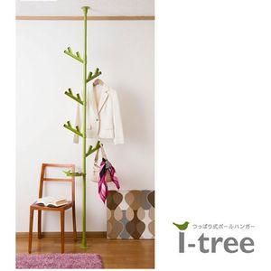 つっぱり式ポールハンガーあいツリー ウッド[01]