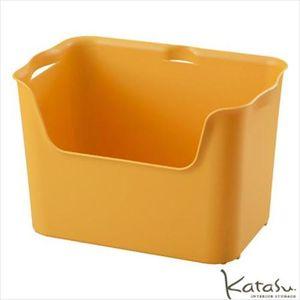 収納ボックスＫａｔａｓｕ（カタス） ハコ Ｌ イエロー カラーボックス[01]