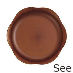 ＳＥＥ 花プレート Ｌ ライトブラウン[01]