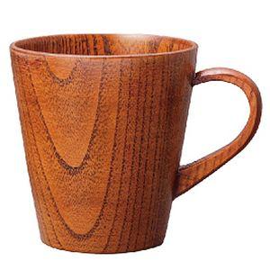 ティーカップ 260ml 木製 漆 マグカップ 天然木 食器 若兆[01]｜honkeya