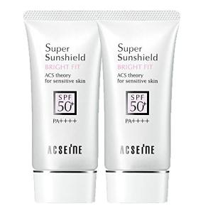 アクセーヌ ACSEINE スーパーサンシールド ブライトフィット SPF50+/PA++++ 40g 【2本セット】｜honki-benri