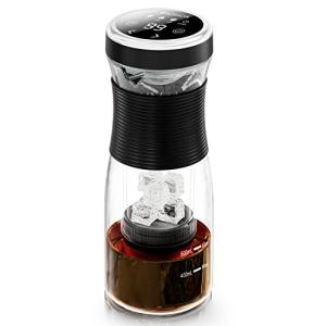 コーヒーメーカー 15分で水出しコーヒーを作れる 自動アイスコーヒーメーカー器具 持ち運び 充電式 水出しコーヒー/お茶 AONCIA｜honki-benri