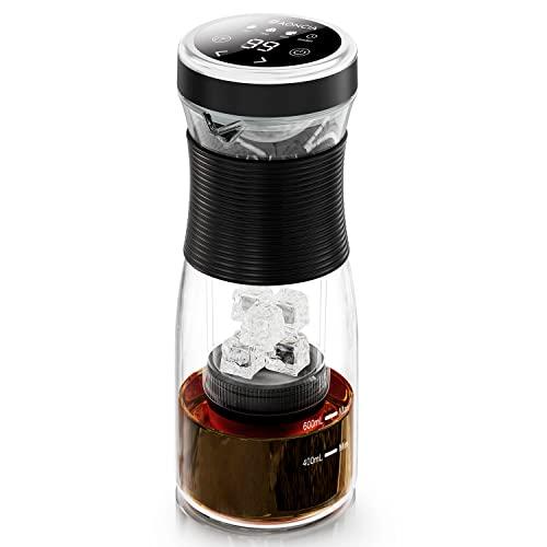 コーヒーメーカー 15分で水出しコーヒーを作れる 自動アイスコーヒーメーカー器具 持ち運び 充電式 ...