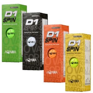 本間ゴルフ ボール D1 SPIN スリーブ単位 ボール3個セット 全4色 ホンマ ディーワン スピン HONMA GOLF BALL