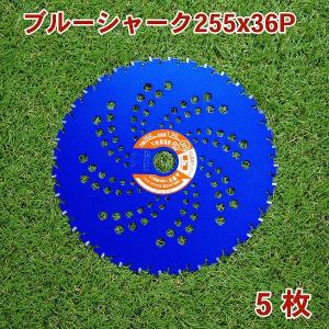 ブルーシャーク チップソー 255×36P 5枚 刈払機 草刈り｜honmamon