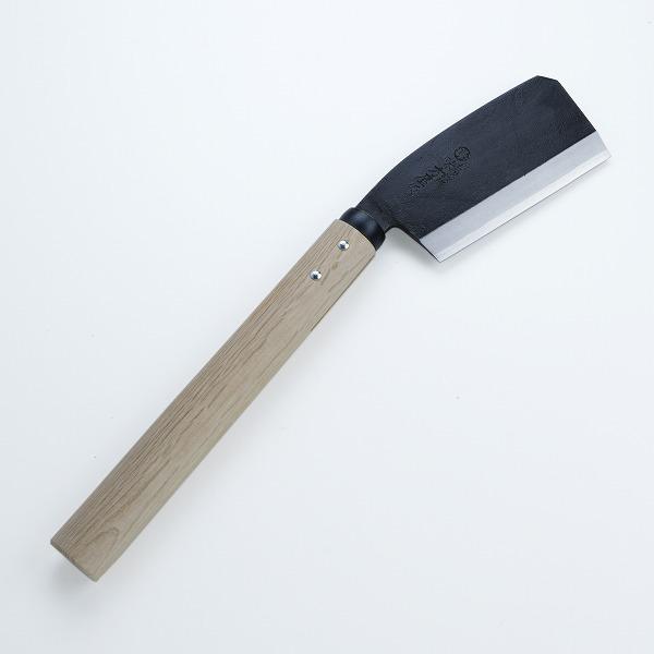 日野浦刃物工房 味方屋作 片刃 東型 白樫柄 床皮刃当て付き