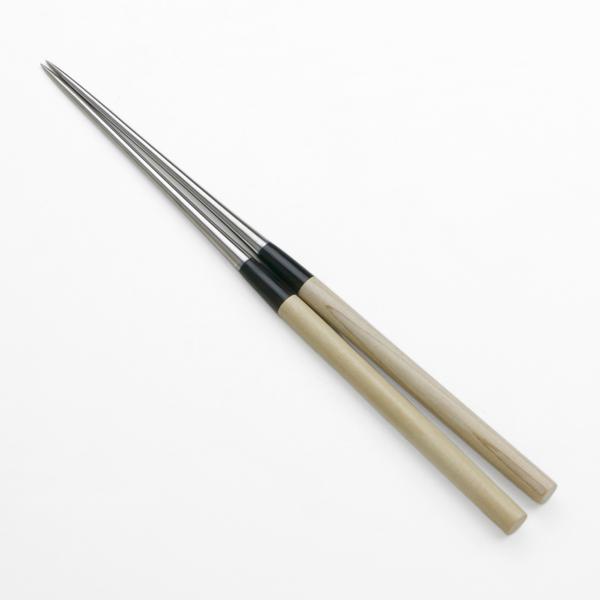 高級盛箸 朴柄 120mm 本焼きステンレス 日本製