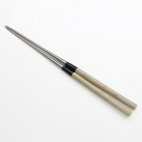 高級盛箸 朴柄 135mm 本焼きステンレス 日本製