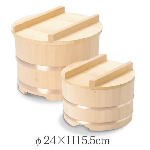 のせびつ 椹(さわら) 24cm<br>銅タガ 7合サイズ 日本製 メーカー直送