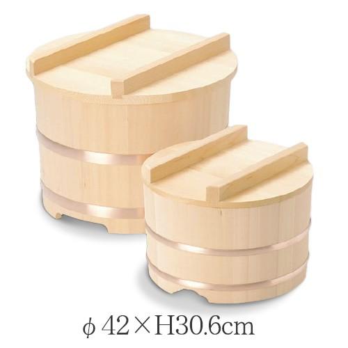 のせびつ 椹(さわら) 42cm<br>銅タガ 5升サイズ 業務用 日本製 メーカー直送