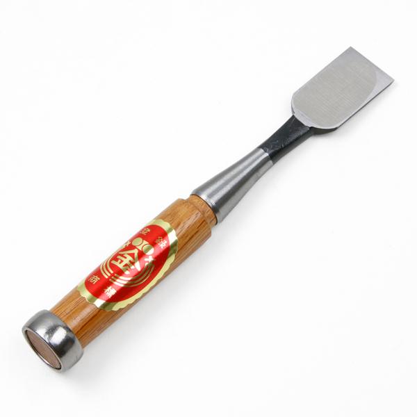 細工鑿 平型 24mm 白紙2号 赤樫柄 一般向け