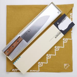 源 清兼 三徳包丁 両刃 165mm 白紙2号 DP割込み ステンレス 薄刃仕上げ