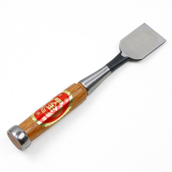 細工鑿 平型 30mm 白紙2号 赤樫柄 一般向け