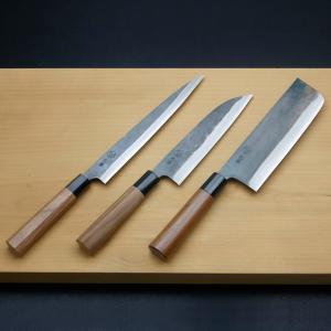 東周作 刺身包丁 柳刃包丁 240mm 青紙2号 八角水牛柄 : ほんまもん