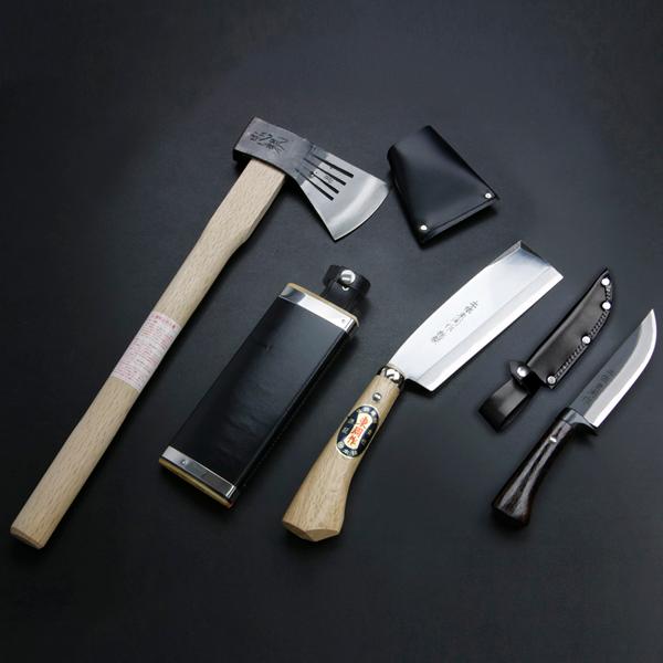 薪割り用 刃物セットB (剣鉈120/腰鉈165/木馬斧)