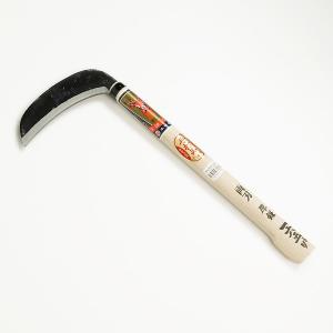 木鎌 両刃 180mm 厚鎌 青紙鋼 手打ち 極上品 雄鹿 山鎌 : ほんまもん