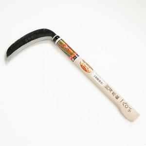 木鎌 両刃 165mm 厚鎌 青紙鋼 手打ち 極上品 雄鹿 山鎌 : ほんまもん 