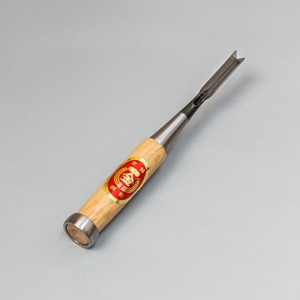 鑿 本職用 高級 木彫りのみ 赤樫柄 三角9mm 鑿 のみ ノミ