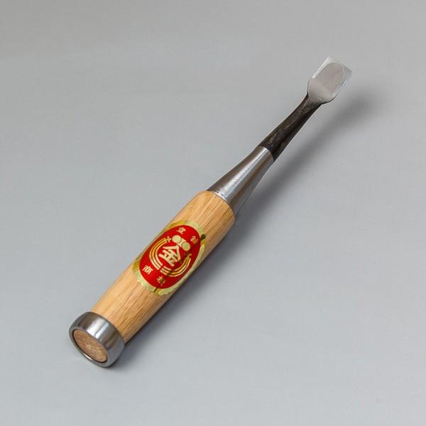 鑿 本職用 高級 木彫りのみ 赤樫柄 平曲り15mm 鑿 のみ ノミ