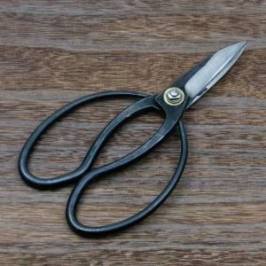 佐保 植木屋鋏 津島型 3寸刃 青紙鋼 カシメ止め 総手造り鍛造品 木鋏