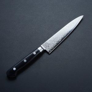 名入れ無料 ペティナイフ 両刃 140mm V金10号 割込み ステンレス 共口金付き 黒合板 日本製｜honmamon