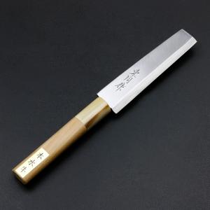 10491鰻裂き包丁 江戸裂き6寸 刃は究極の切れ味 刺身包丁黒檀黒水牛角八角柄 鰻裂き包丁 青鋼 霞 水牛柄 7寸5分（225mm） | 刃物の老舗 本家