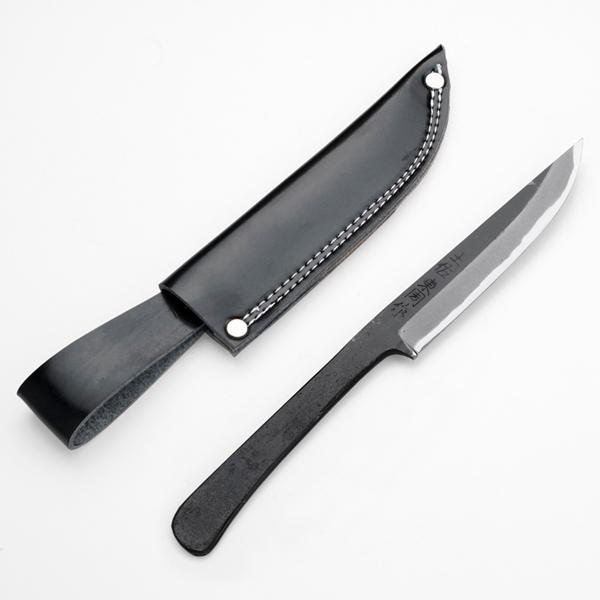 名入れ無料 東周作 共柄剣鉈 130mm 青紙2号 割込み 黒打ち仕上げ 土佐打ち刃物 アウトドアナ...